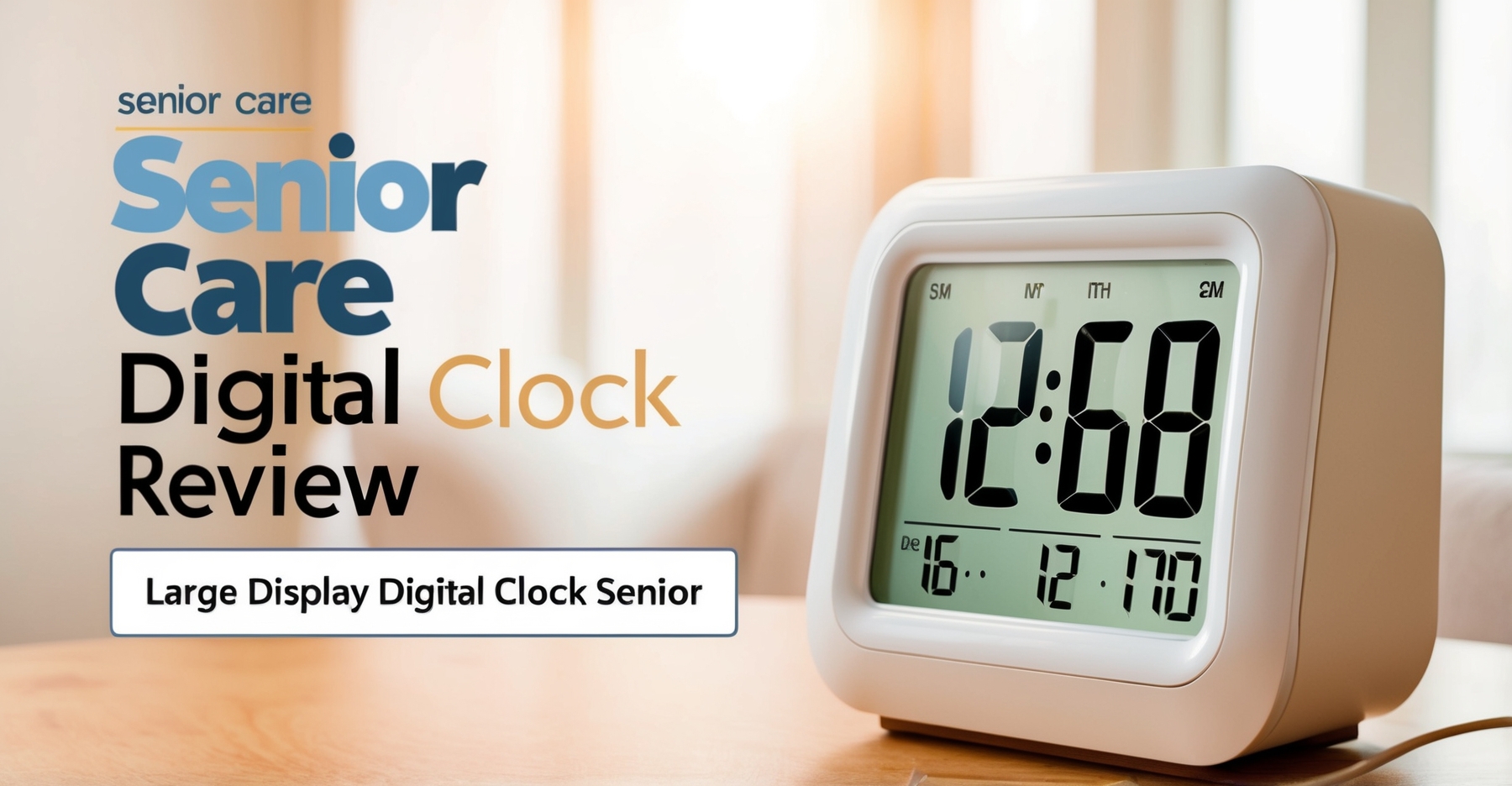 Large Display Digital Clock Senior