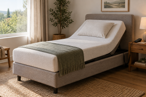 Compact Adjustable Bed Base for Seniors